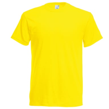Fruit Of The Loom Mens Original Short Sleeve T-Shirt (Yellow)