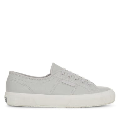 Superga Unisex Adult 2750 Efglu Leather Trainers (Grey Silver Matt/Avorio)