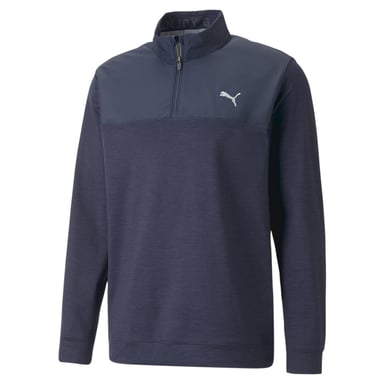 PUMA Mens Cloudspun Colourblock Quarter-Zip Golf Sweatshirt