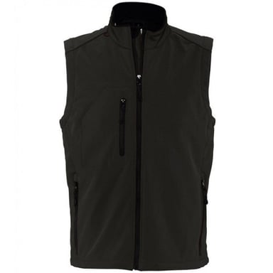 SOLS Mens Rallye Soft Shell Bodywarmer Jacket (Black)
