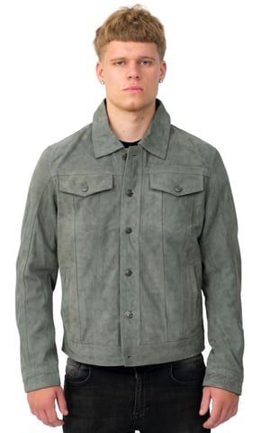 Chaqueta vaquera de piel de cabra para hombre - Adelaide
