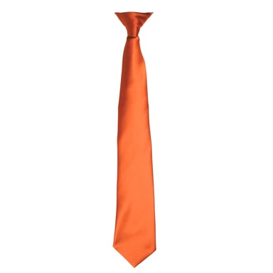 Premier Colours Mens Satin Clip Tie (Orange)