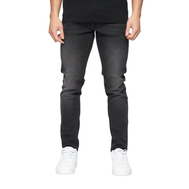 Crosshatch Mens Buraca Slim Jeans (Black Wash)