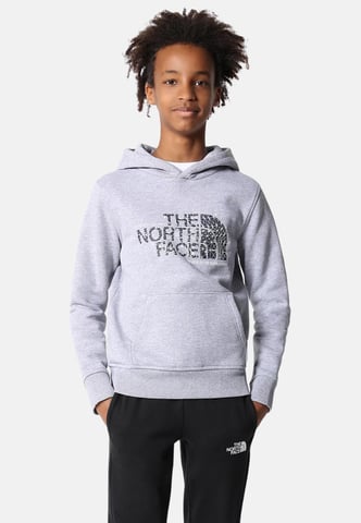 Sudadera con capucha The North Face Kids Drew Peak Overhead en gris