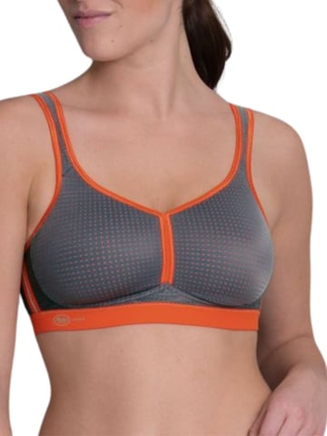 Dynamix Star Sports Bra Anthracite/Fiesta