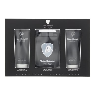 Tonino Lamborghini Mitico Eau De Toilette 125ml, Shower Gel 100ml + Aftershave Balm 100ml Gift Set
