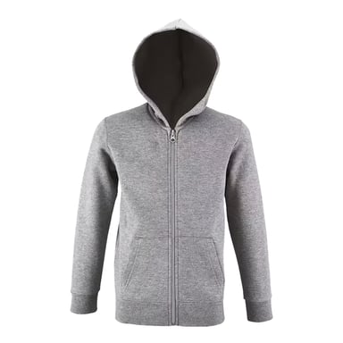 SOLS Childrens/Kids Stone Full Zip Hoodie (Grey Melange)