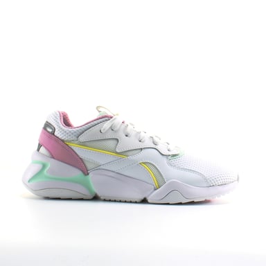 Puma Nova Mesh White White Synthetic Womens Lace Up Trainers 369655 03