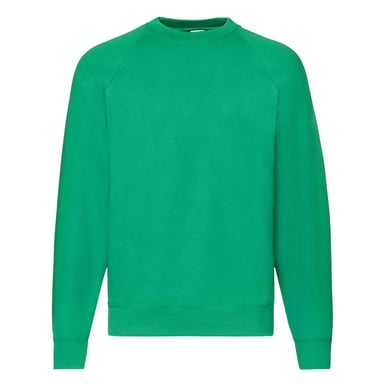 Fruit Of The Loom Mens Raglan Sleeve Belcoro® Sweatshirt (Kelly Green)
