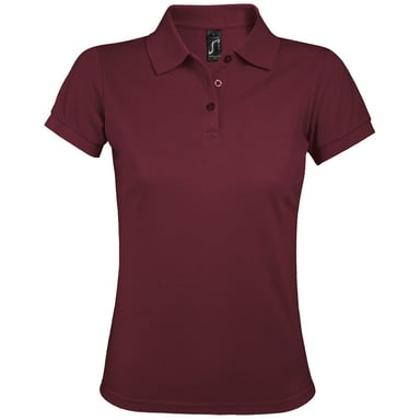 SOLs Womens/Ladies Prime Pique Polo Shirt (Burgundy)