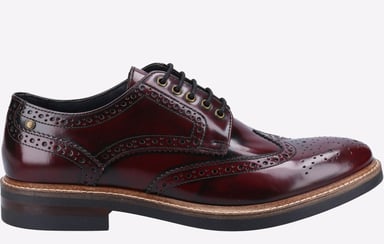 Base London Woburn Hi-Shine Brogue LEATHER Mens
