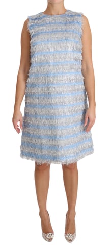 Vestido de Cambio Plateado Light Blue de Dolce & Gabbana para Mujeres