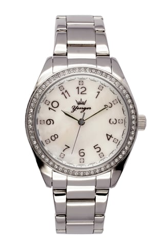 Yonger y Bresson: reloj plateado de acero inoxidable