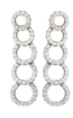 Orphelia Women's 925 Sterling Silver Drop Earrings - Silver ZO-5762
