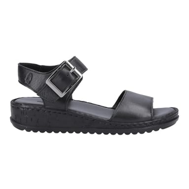 Hush Puppies Womens/Ladies Ellie Leather Wedge Sandals (Black)