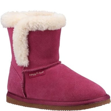 Hush Puppies Girls Ashlynn Suede Slippers (Rose)