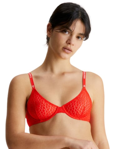 000QF7173E Calvin Klein Lace Unlined Demi Bra