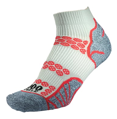 1000 Mile - Calcetines para hombre Lite Anklet Double Layer Running - Plata / Rojo