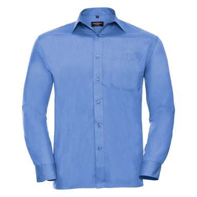 Russell Collection Mens Long Sleeve Shirt (Corporate Blue)
