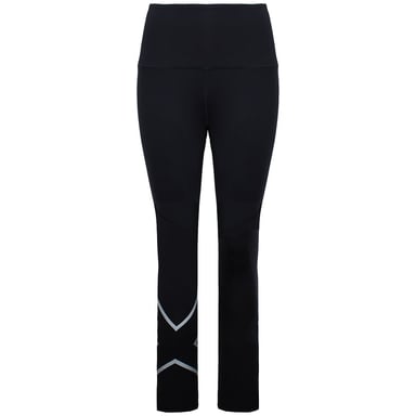 Mallas de compresión 2XU Hi-Rise para mujer, color negro/plateado