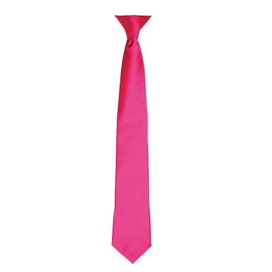Premier Colours Mens Satin Clip Tie (Pack of 2) (Hot Pink)