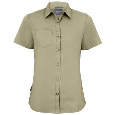 Craghoppers Womens/Ladies Expert Kiwi Short-Sleeved Shirt (Pebble Brown)