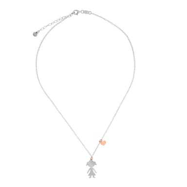 Orphelia 'Lyra' Women's 925 Sterling Silver Chain with Pendant - Silver/Rose ZK-7390