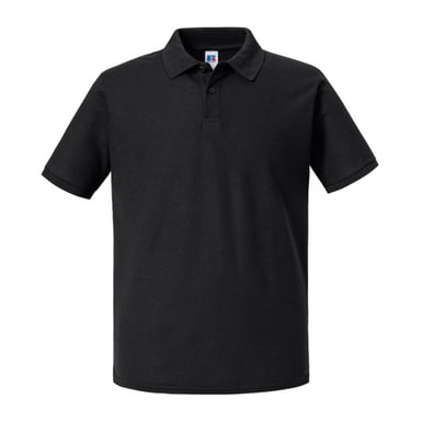 Russell Mens Authentic Eco Polo Shirt (Black)