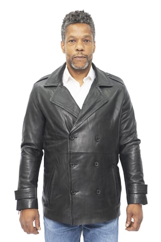 Abrigo de cuero para hombre - Amara