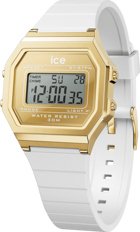 Ice Watch Ice Digit Retro - Metal Gold Mirror - White Women's White Watch 022733
