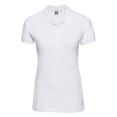Russell Womens/Ladies Stretch Slim Polo Shirt (White)
