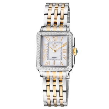 GV2 Padova Reloj para Mujer de Plata con Movimiento de Cuarzo Suizo y Esfera Madre Perla en Bicolor Oro Amarillo