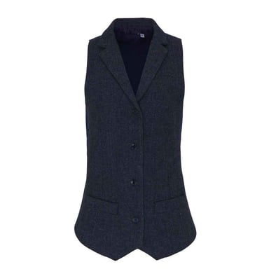 Premier Womens/Ladies Herringbone Waistcoat (Navy)