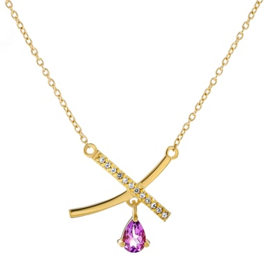 Orphelia 'Charlotte' Women's 925 Sterling Silver Necklace - Gold ZK-7580/A