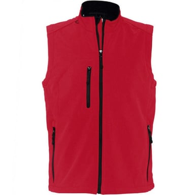 SOLS Mens Rallye Soft Shell Bodywarmer Jacket (Red)