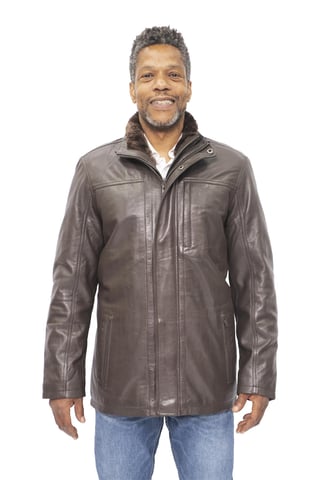 Abrigo de cuero de longitud media para hombre - Hanoi