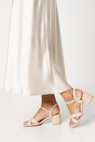 Samiya Cross Strap Medium Heel Sandal