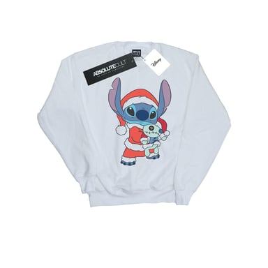 Disney Mens Lilo And Stitch Stitch Christmas Sweatshirt (White)