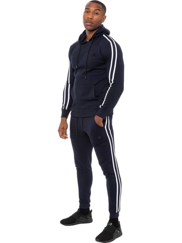 Enzo | Conjunto de Chándal con Capucha y Cinta para Hombre - Azul Marino
