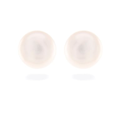 Pendientes Luxenter, essential de plata de ley 925 y perla blanca con acabado en baño de rodio