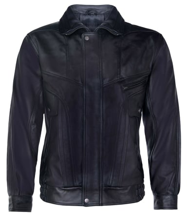 Chaqueta bomber de piel de napa con diseño de blusones