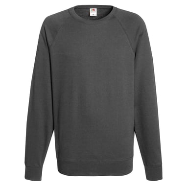 Fruit Of The Loom Mens Lightweight Raglan Sweatshirt (240 GSM) (Light Graphite)