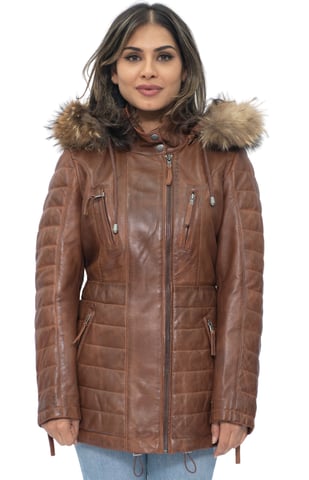 Parka de piel acolchada para mujer - Curitiba