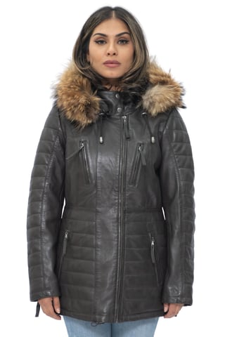 Parka de piel acolchada para mujer - Curitiba