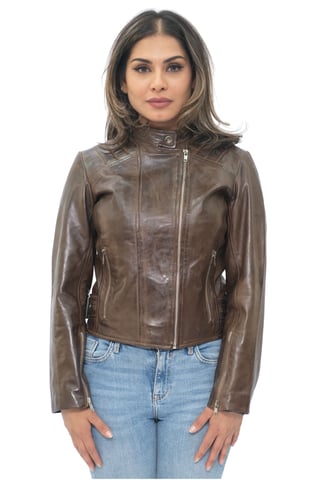 Chaqueta de motociclista de cuero para mujer - Celaya