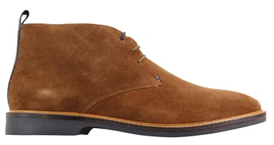 Botas chukka con cordones de ante color canela para hombre