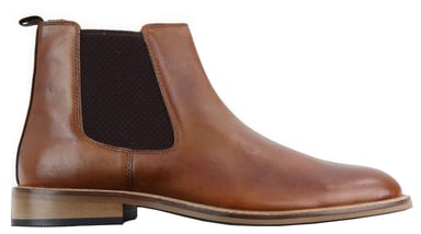 Botas de cuero vintage color canela para hombre