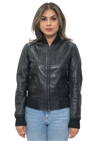 Cazadora bomber de cuero MA-1 para mujer - Abbotsford