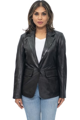 Chaqueta tipo blazer de piel suave para mujer - Apeldoorn