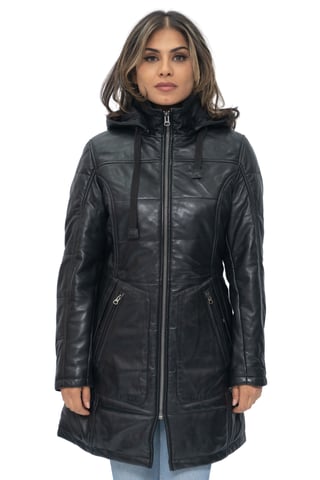 Parka acolchada de cuero para mujer - Allentown